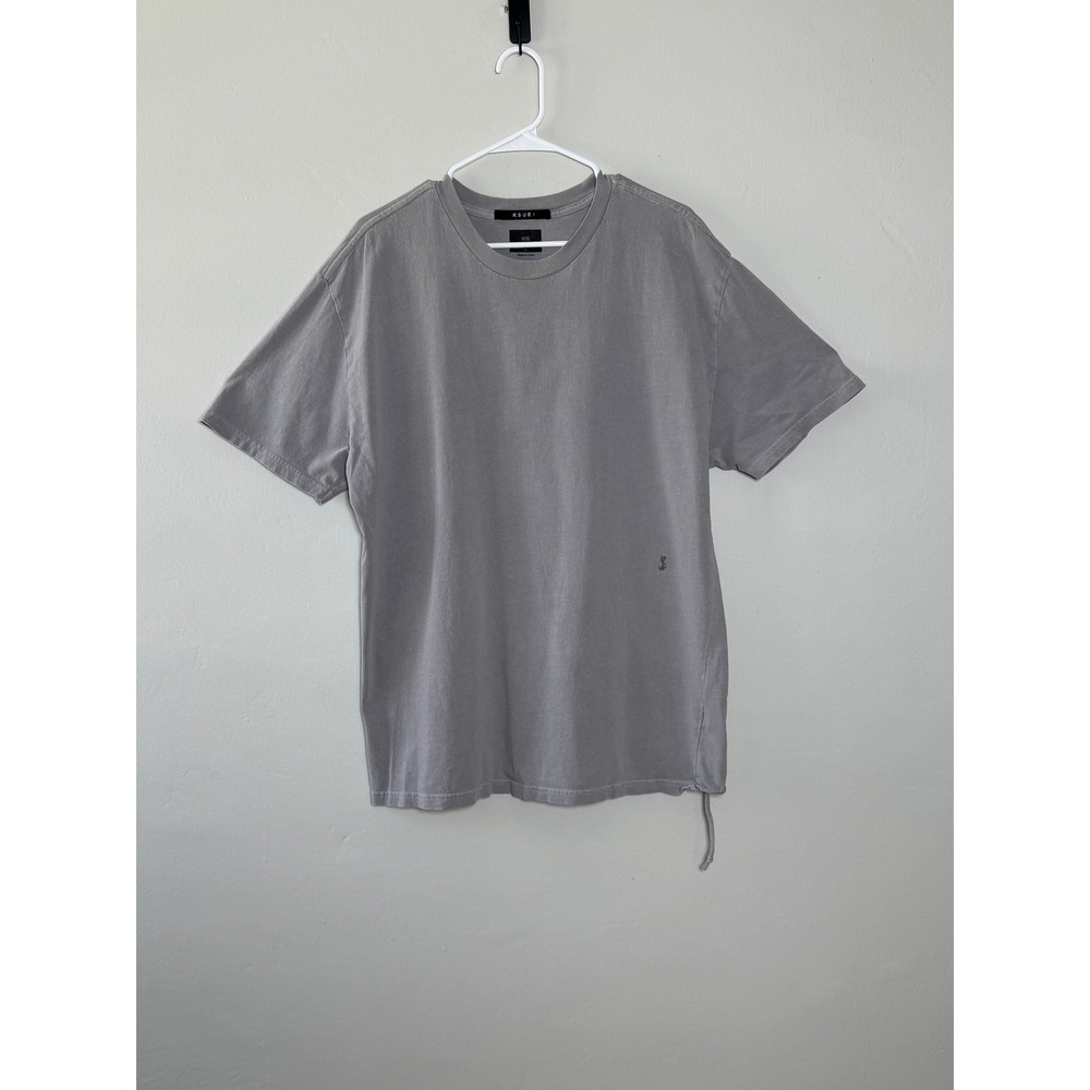 Ksubi T-Shirt Mens Large Oversized Gray Crew Neck Streetwear Biggie Rats Tail